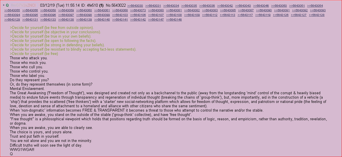 PART 2 - CONTINUED: America Warned Is Unprepared For Q & Trump’s Cataclysmic Destruction Of “Deep State” 6e5056bb58ce66c0e5f1a33c2539d4386e70ea0489151f535c621b6a19815ca8