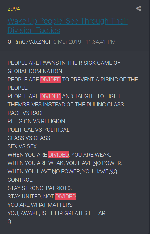 PART 2 - CONTINUED: America Warned Is Unprepared For Q & Trump’s Cataclysmic Destruction Of “Deep State” B7ff27ec247c6628e5299ccb678fda89f7136e0c155623f05a2c6a997ff6858b